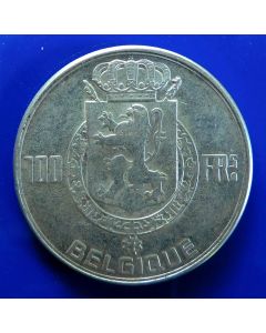 Belgium 	 100 Francs	1950	 -  Belgique  - Silver