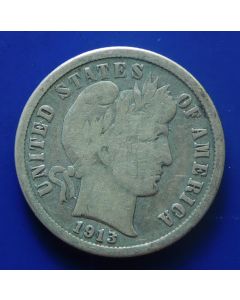 United States	 Dime	1913	 -  Barber / Silver