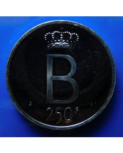 Belgium  250 Francs 1976 km# 158.2  Silver 