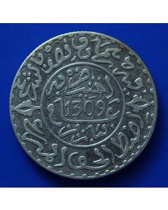 Morocco   2½ Dirhams AH1309 Y# 6