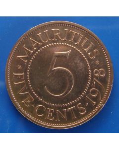 Mauritius  5 Cents1978km# 34