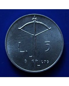 San Marino 	 5 Lire	1979	 Crossbow