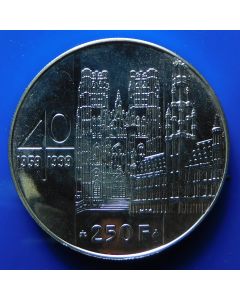 Belgium  250 Francs1999km# 209 Silver
