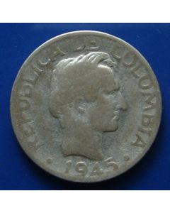 Colombia  20 Centavos 1945b km# 208.1 