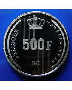 Belgium  500 Francs1990 qp km# 179  Silver