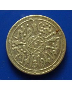 Morocco  	 ½ Dirham	 AH1319	 'Abd Al-Aziz - Paris Mint