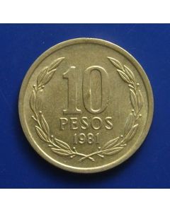 Chile  10 Pesos1981 km# 218.1  