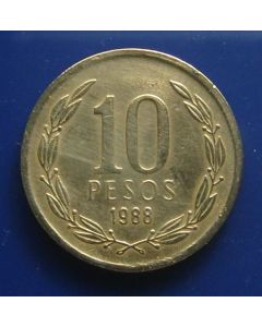 Chile  10 Pesos1988 km# 218.2