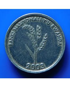 Rwanda 	 Franc	2003	  Sorgum Plant - unc