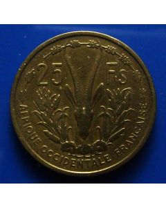 French West Africa 	 25 Francs	1956
