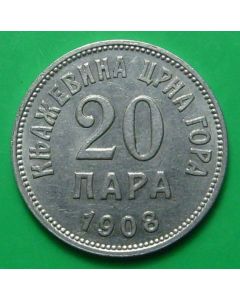 Montenegro  20 Para1908 km#4 