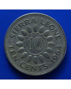 Sierra Leone  10 Cents1964km#19 