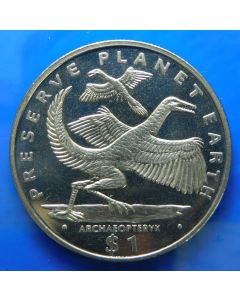 Liberia 	 Dollar	1994	 - Preserve Planet Earth, Archaeopteryx