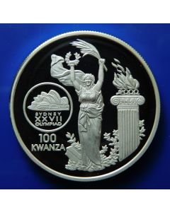 Angola 	100 Kwanzas	1999	Olympic Logo - Silver / Proof