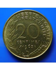 France  20 Centimes1963 km# 930  Schön# 64