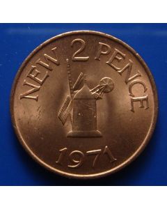 Guernsey  2 New Pence1971 km# 22 