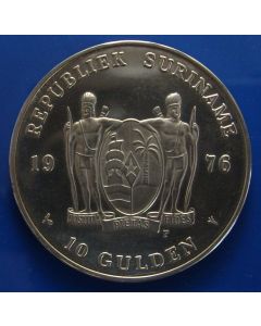 Suriname  10 Gulden1976km#16  Schön# 10