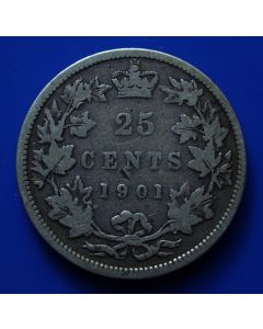Canada 25 Cents1901km# 5 