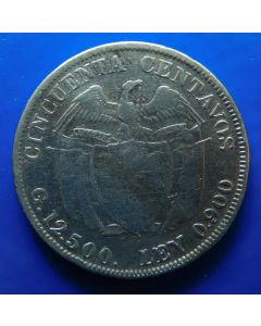 Colombia 	 50 Centavos	1923