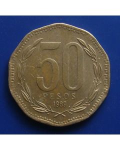 Chile  50 Pesos1989 km# 219.2 