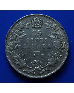 Canada 25 Cents1917km# 24 