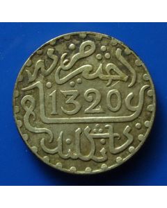 Morocco   1/10 Rial AH1320 Y# 19  