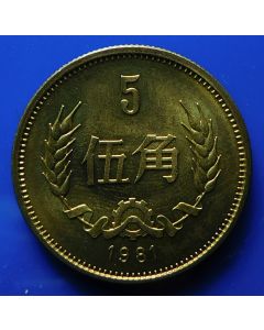 China	 5 Jiao	1981