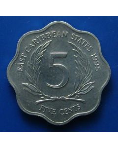 East Caribbean States  5 Cents1995km# 12