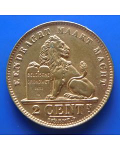 Belgium 	 2 Centimes	1911	 small date (der Belgen) Dutch Text  (km# 65)
