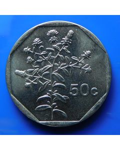 Malta  50 Cents1991km# 98  Schön# 95