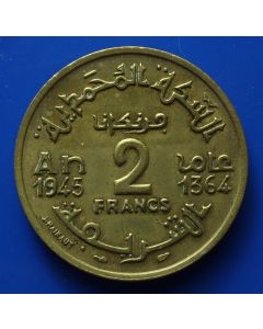 Morocco   2 Francs1945 Y# 42 