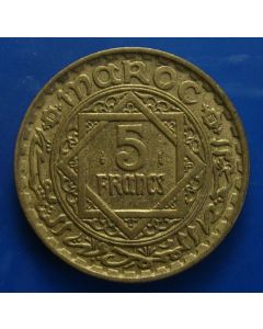 Morocco   5 Francs ah1365 Y# 43 