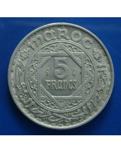Morocco   5 Francs ah1370 Y# 48