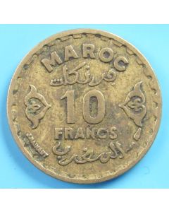 Morocco   10 Francs ah1371 Y# 49