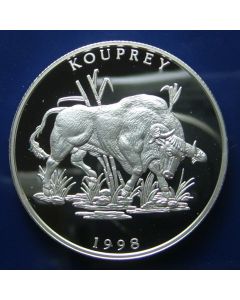 Lao	 500 Kip	1998	 -Wild bull - Silver / Proof