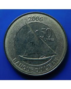 Lebanon 	50 Livres	2006	 unc, Sailing boat