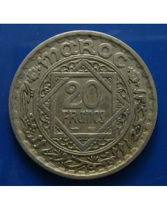 Morocco   20 Francs ah1366 Y# 45 
