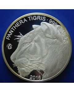 Lao	 500 Kip	2016	 Panthera Tigris. – Silver / Proof