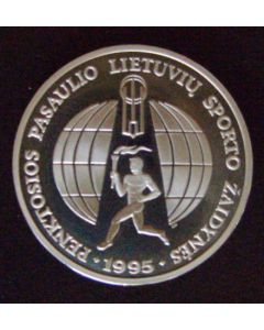 Lithuania 	10 Litu	1995	 Runner with Torch