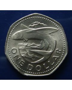 Barbados 	Dollar	1973	 - Flying Fish