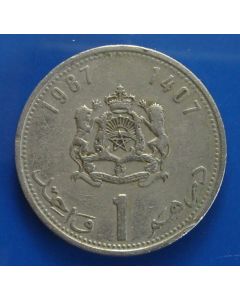 Morocco   Dirham1987 Y# 88