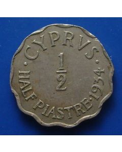 Cypruskm# 20 ½ Piastre1934