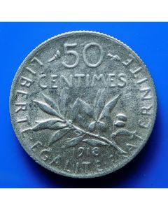 France  50 Centimes1918 km# 854 Schön# 7 