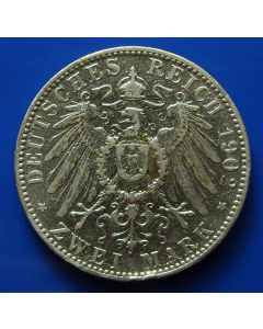 German States  Bayern 2 Mark 1902 D km# 913