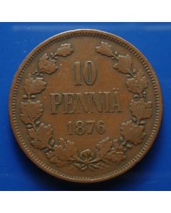 Finland  10 Pennia1867km# 5.1 