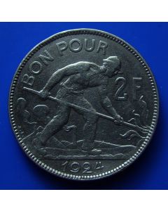 Luxembourg 	2 Francs	1924	A 2 Francs puddler (Feierstëppler) at work, symbol of the Luxembourgish steel industry 