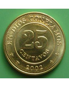 Nicaragua  25 Centavos2002 km#99