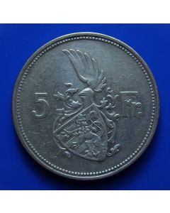 Luxembourg 5 Francs1929km# 38 