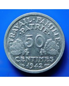 France  50 Centimes1942 km# 914.1 Schön# 45