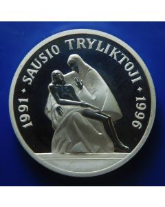 Lithuania 	50 Litu	1996	“Pieta”, a memorial to the defenders of freedom of Lithuania. 